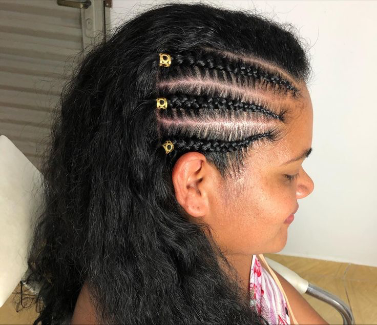 penteado nagô semi preso
