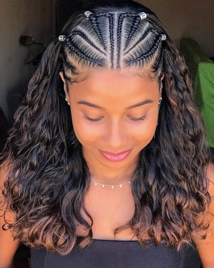 penteados com trança afro