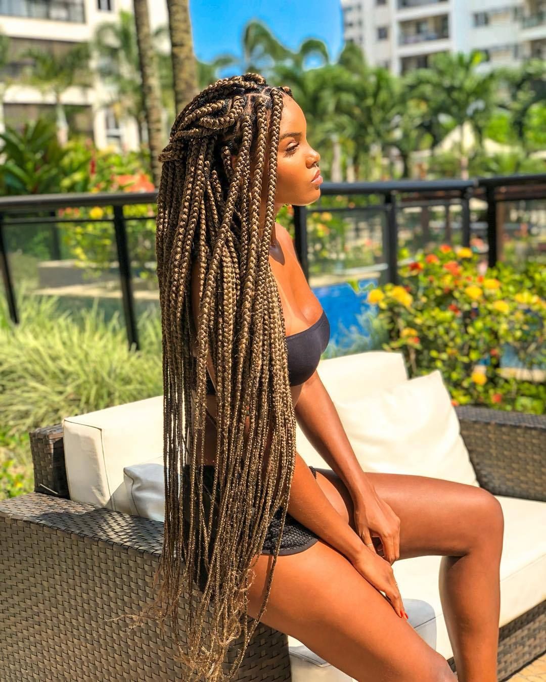 tranças box braids com jumbo