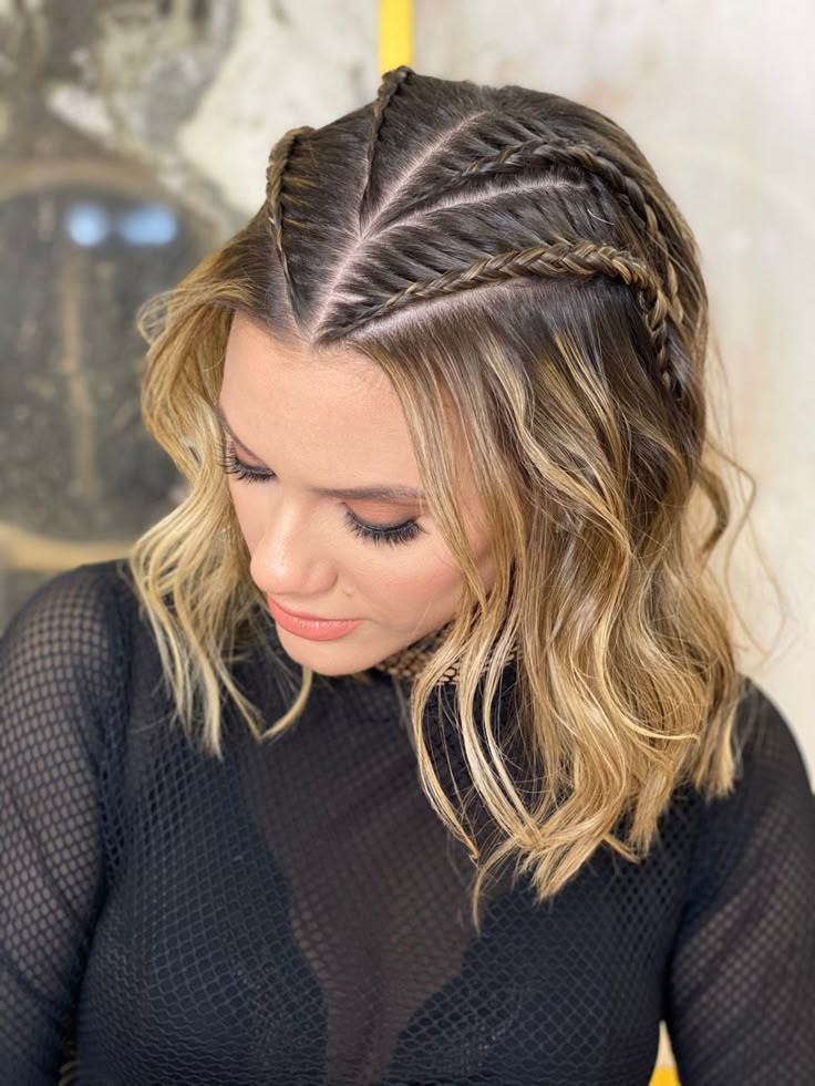 penteados com trança para cabelo liso e curto