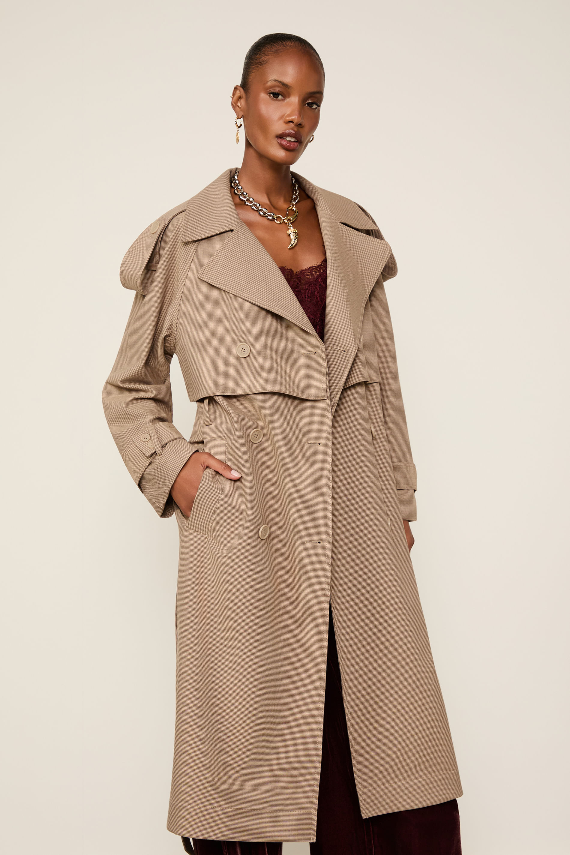 trench coat impermeável