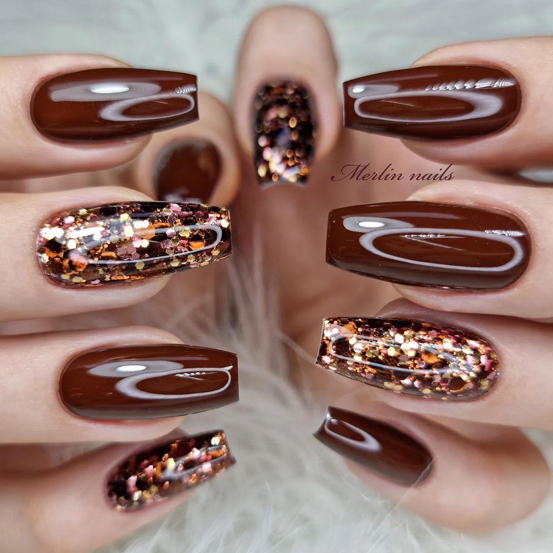 coffee nails