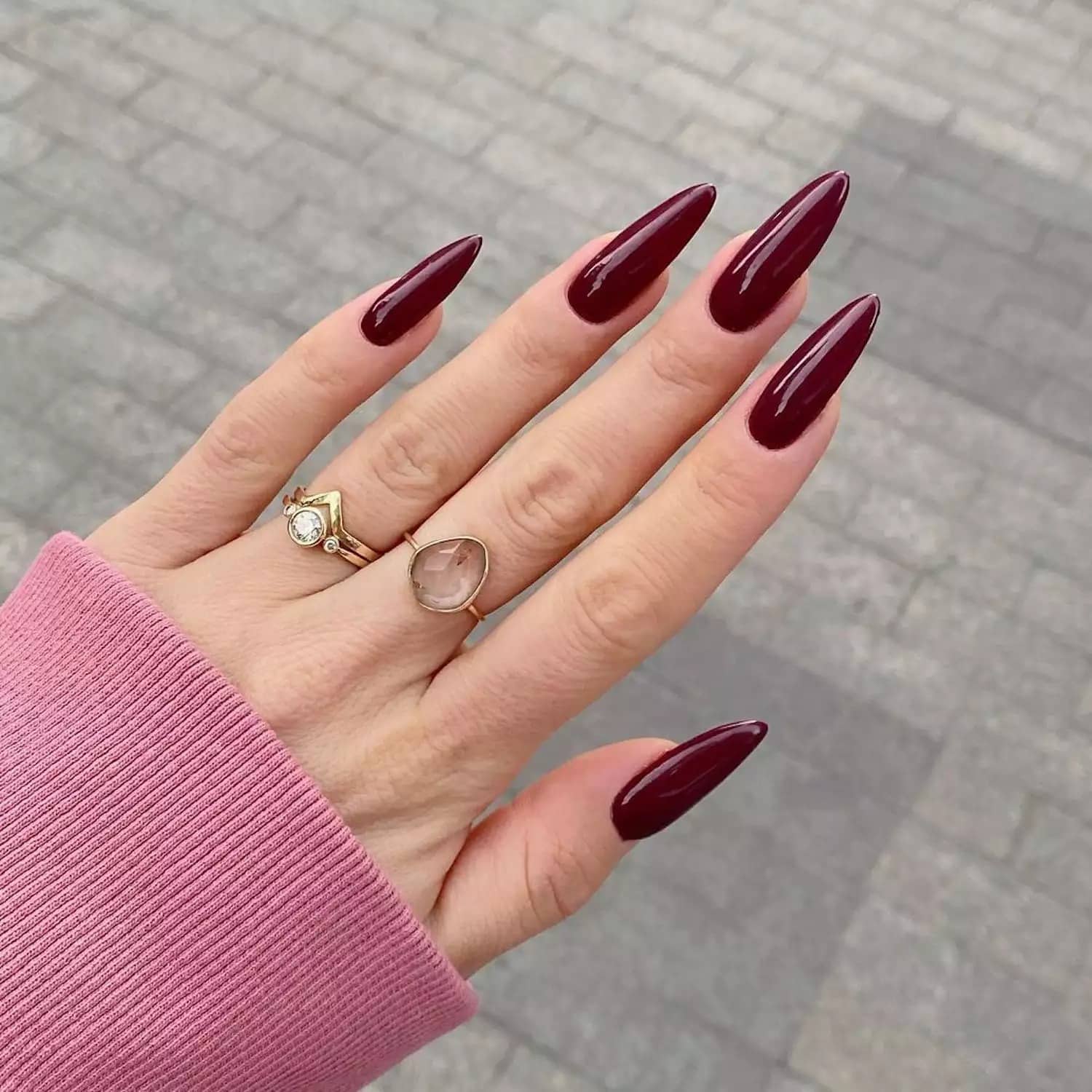 unhas em gel médias elegantes
