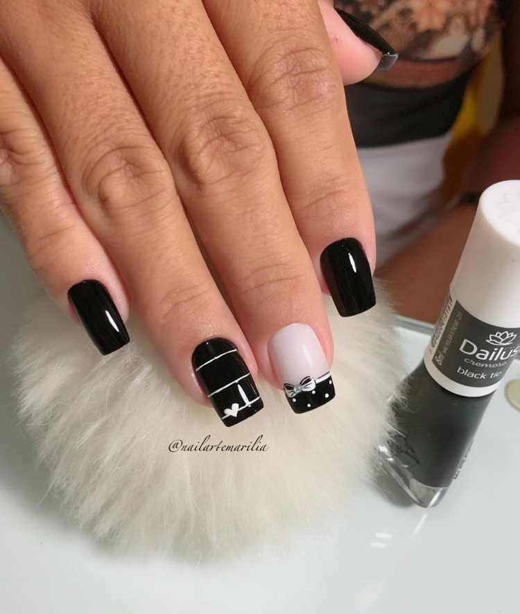 unhas postiças pretas