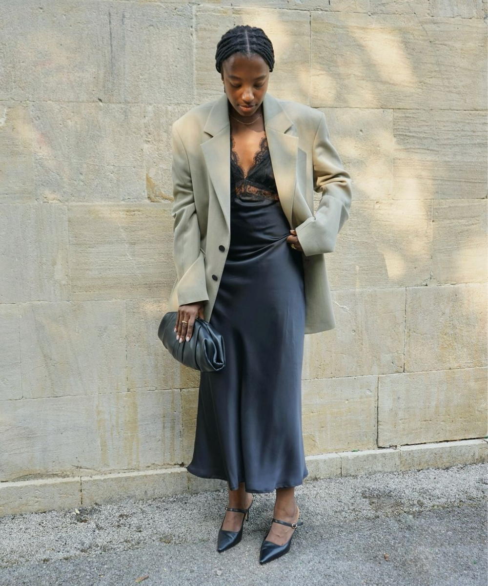 looks com blazer e vestido