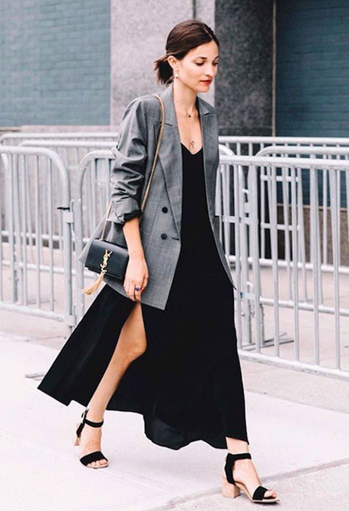 blazer sobre vestido
