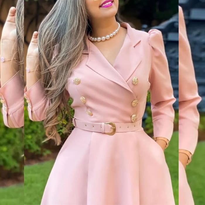 vestido de festa com blazer