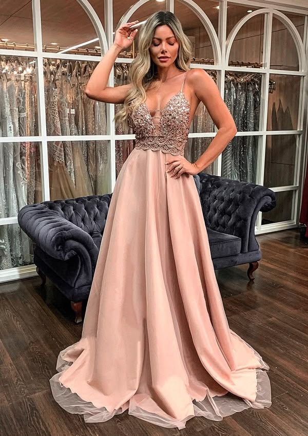 vestido de festa rosê casamento