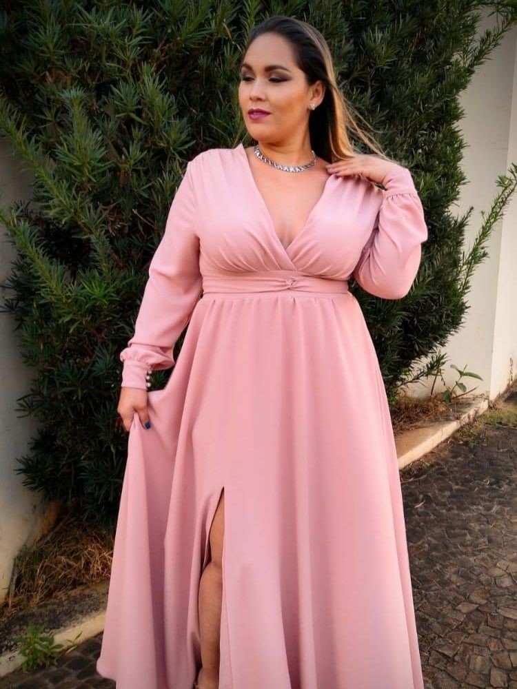 vestido de festa rosê casamento