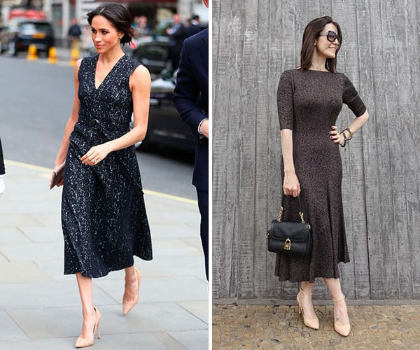 vestido reto midi