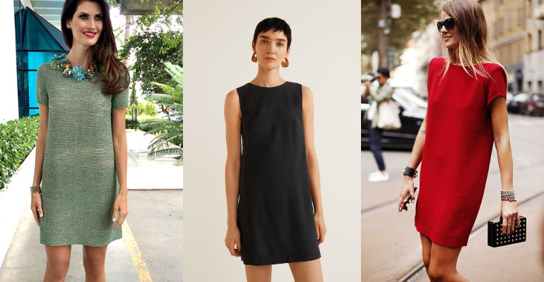 vestido reto casual