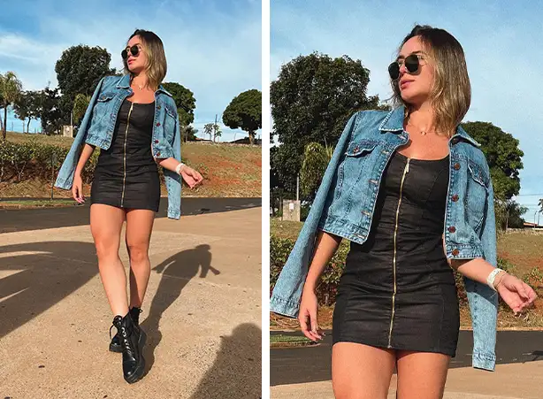 vestido reto minimalista